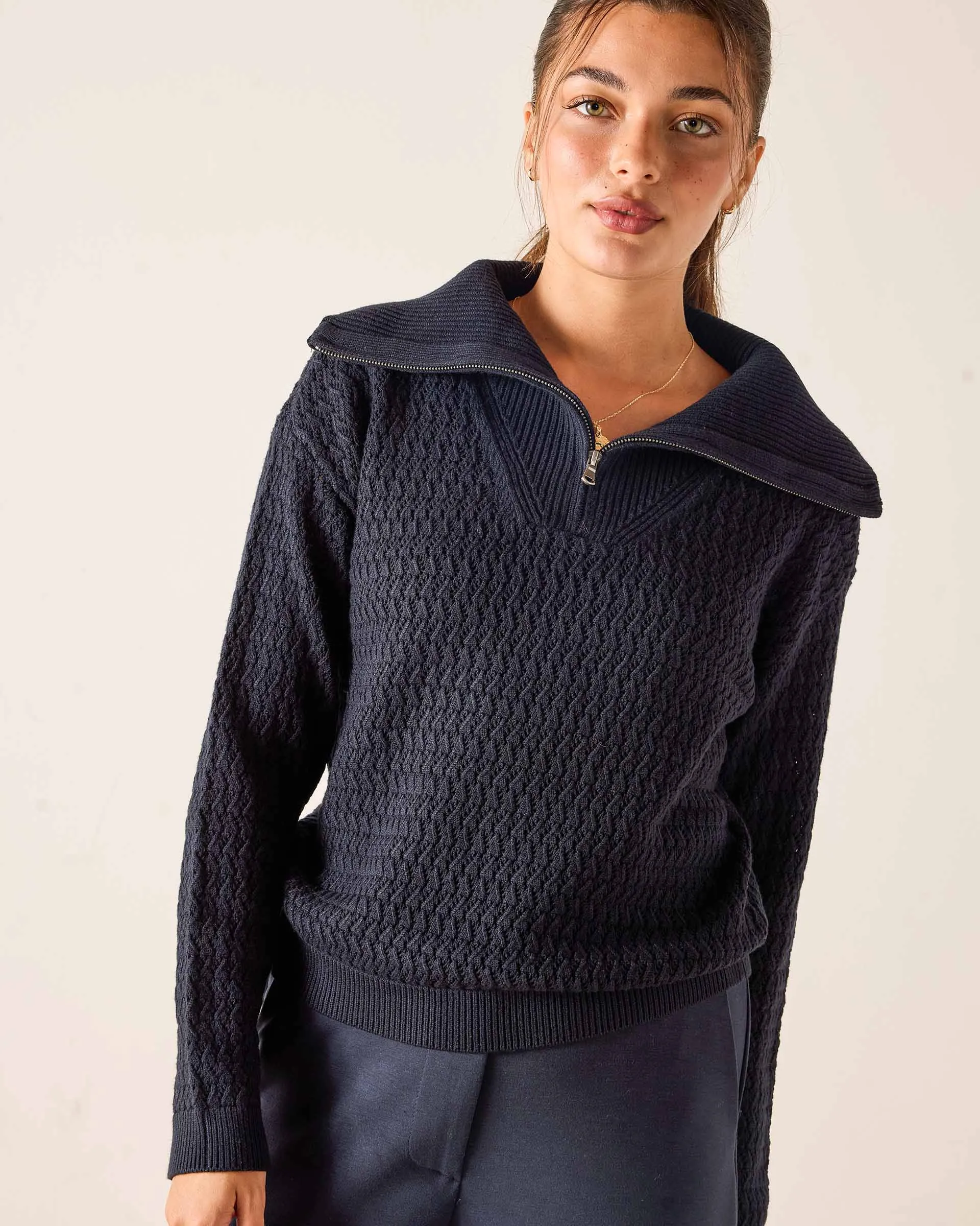 Simone Quarter Zip Sweater sold by Mersea product image thumbnail 2