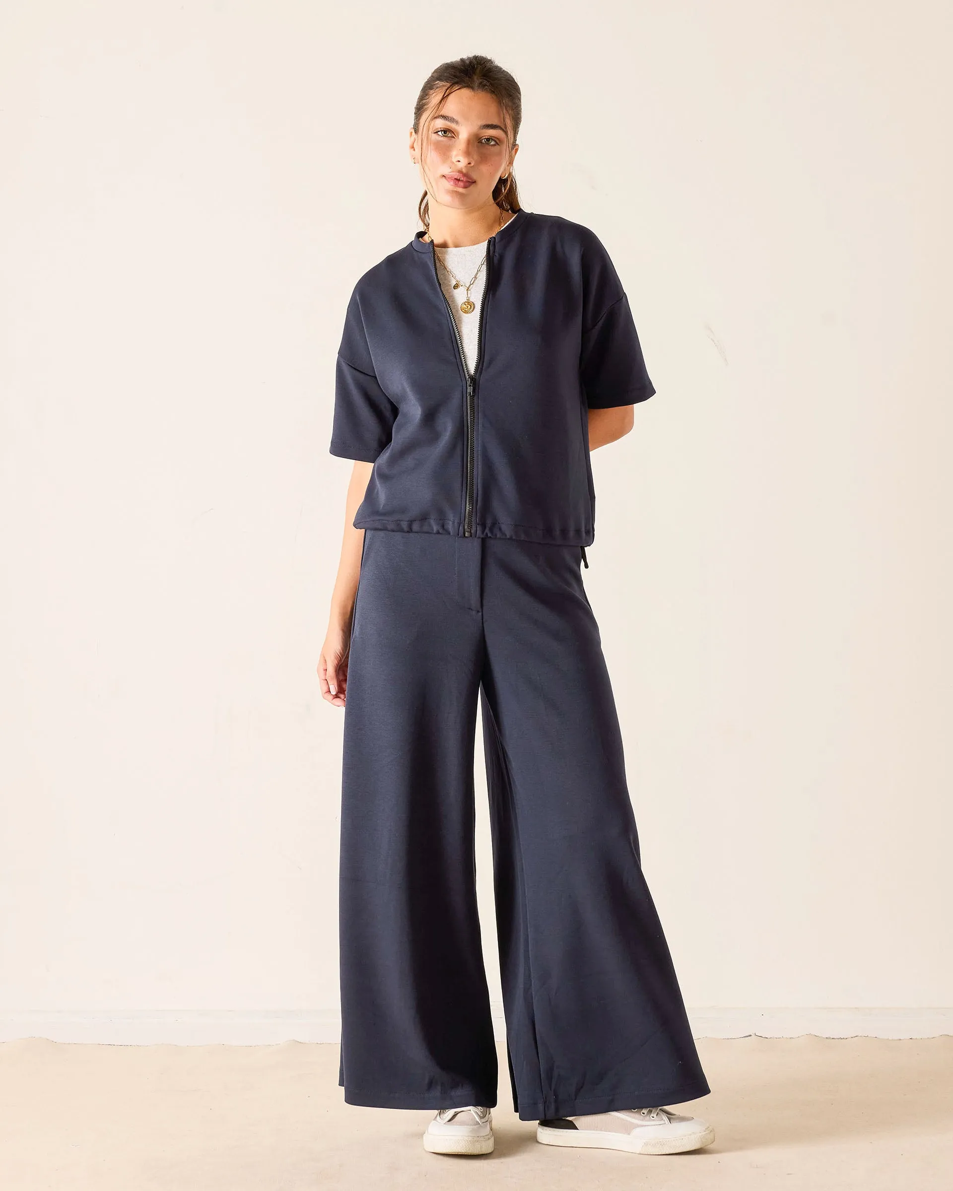 Simone Short Sleeve Zip-Up Jacket sold by Mersea product image thumbnail 5