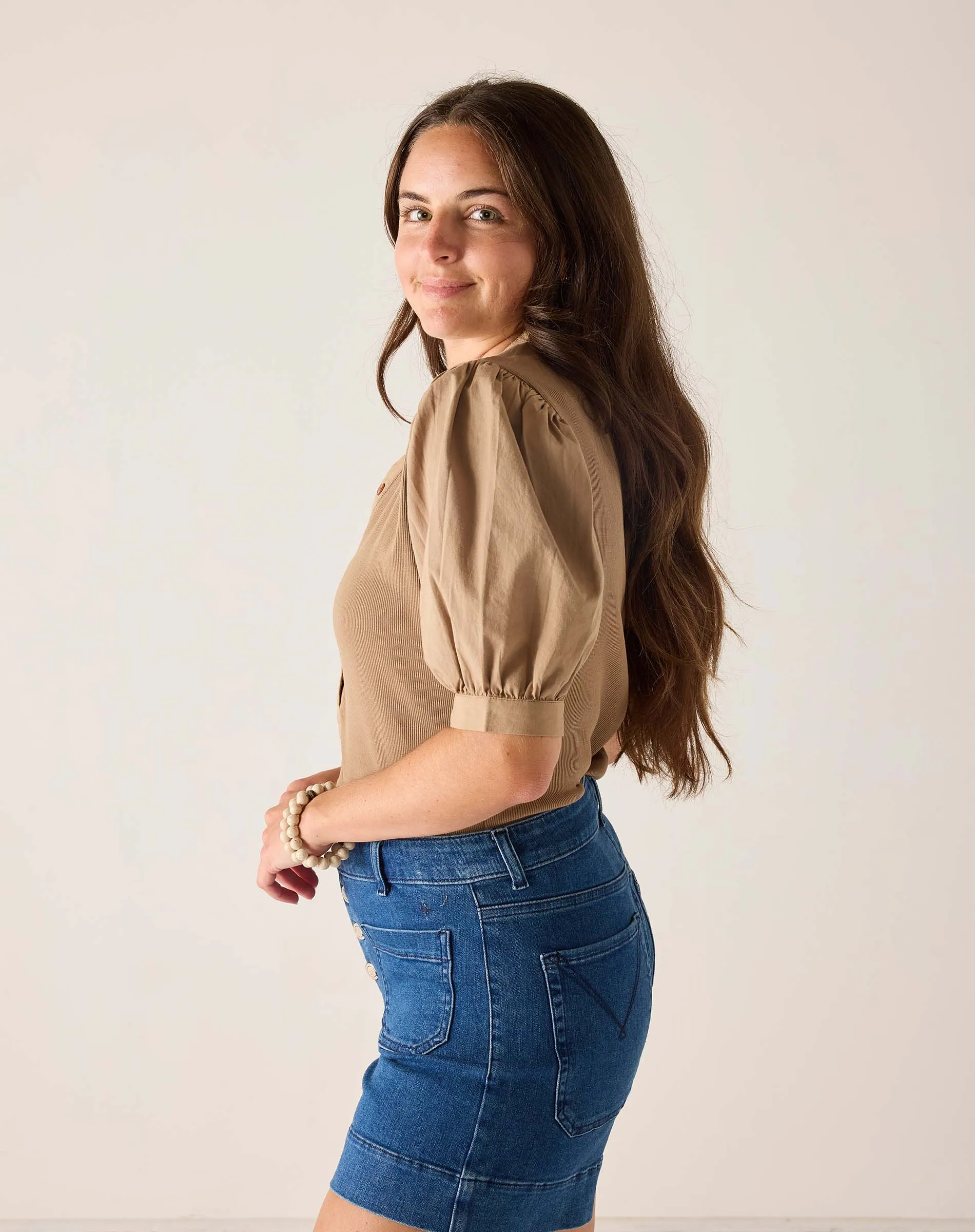 Earhart Ribbed Henley Top sold by Mersea product image thumbnail 4
