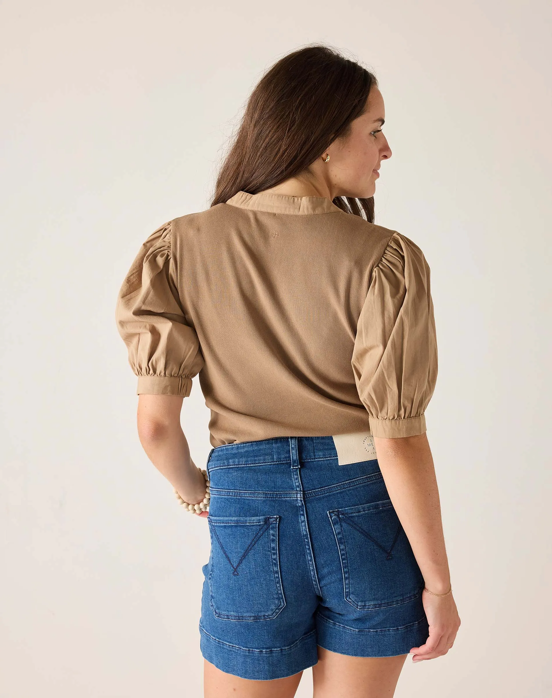 Earhart Ribbed Henley Top sold by Mersea product image thumbnail 5