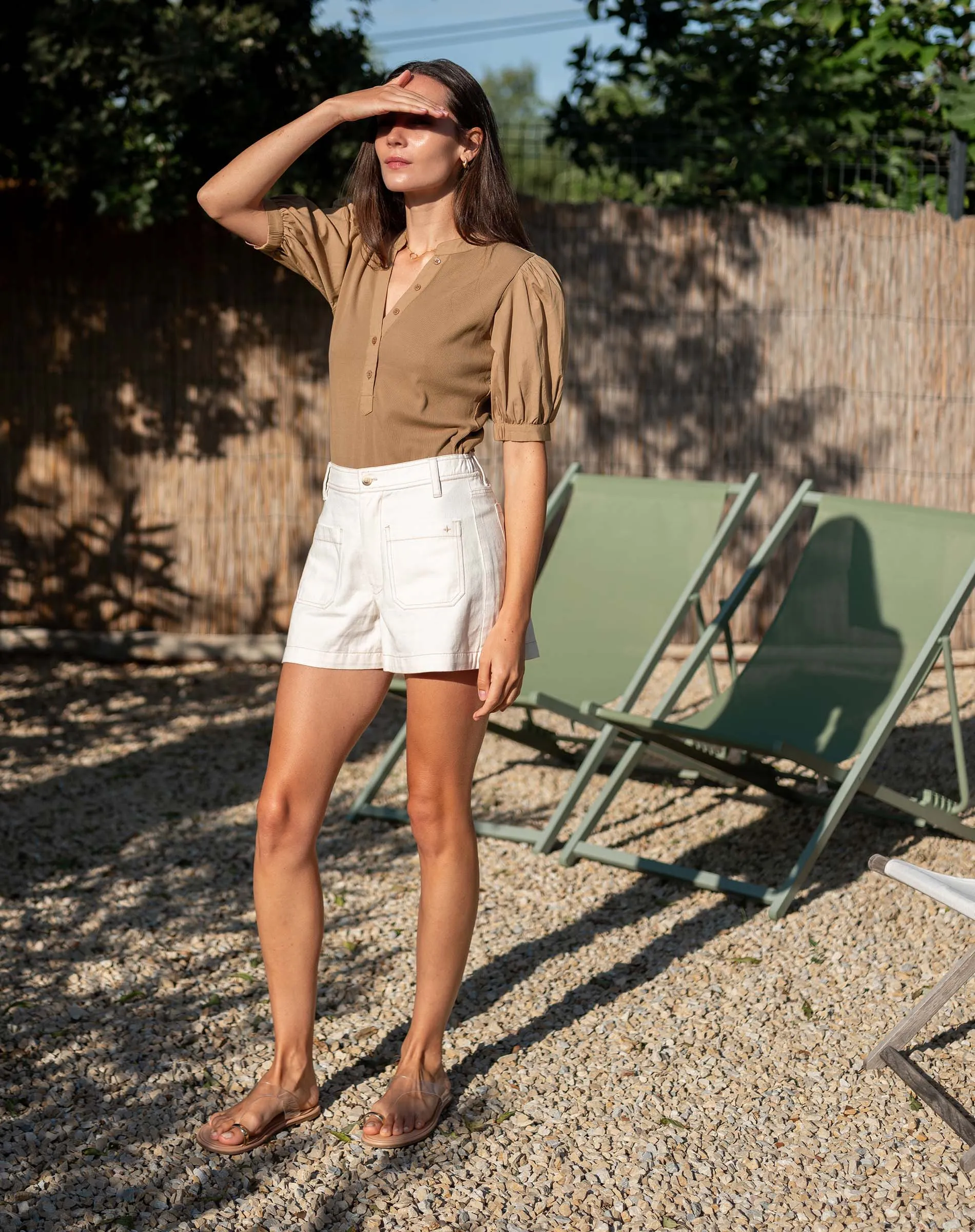 Earhart Ribbed Henley Top sold by Mersea product image thumbnail 2