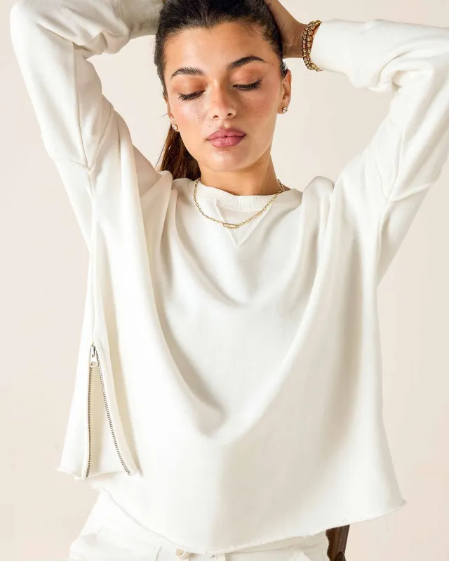 Frenchie Zip Side Crewneck made by Mersea