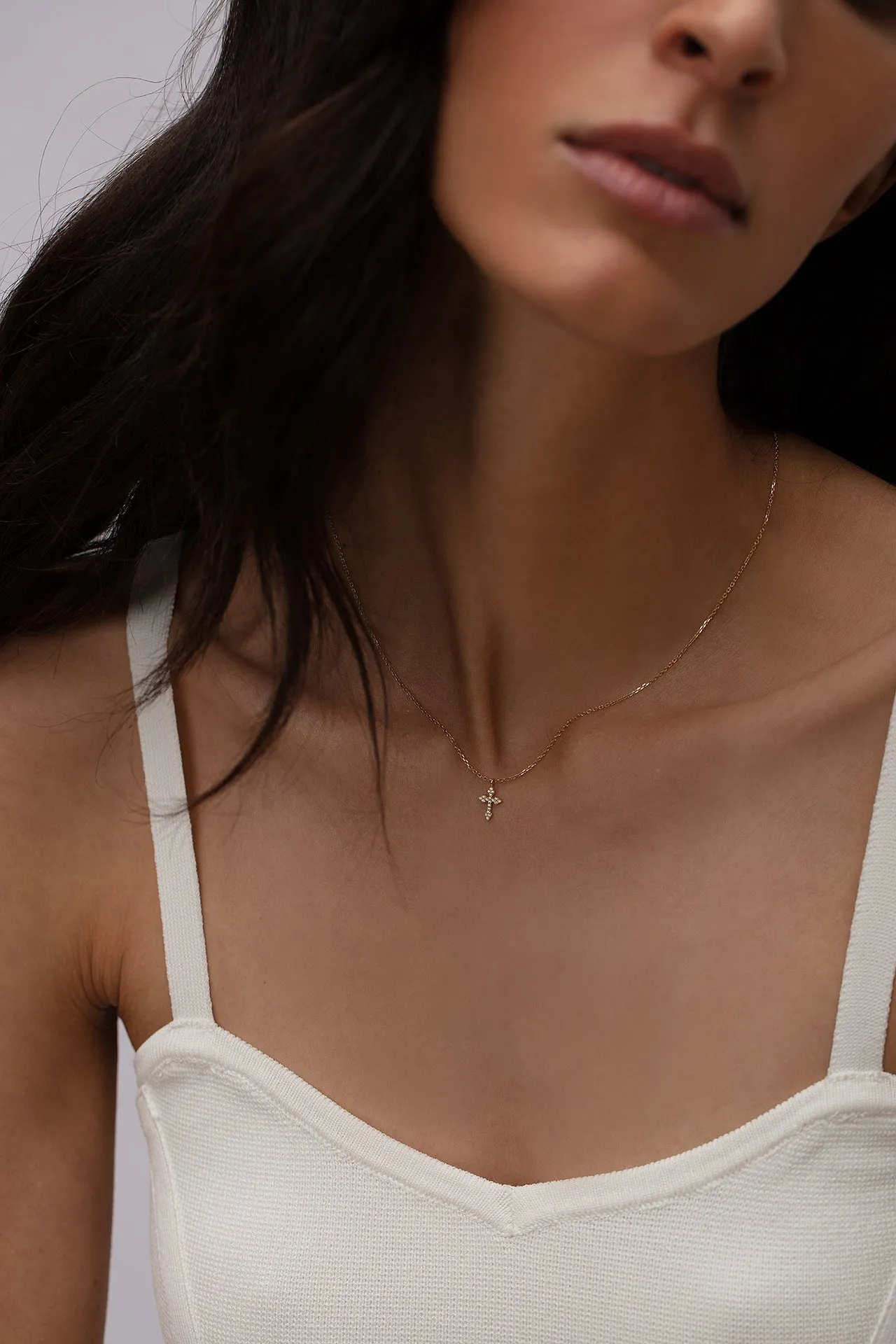 Diamond Cross Necklace sold by Miranda Frye product image thumbnail 4