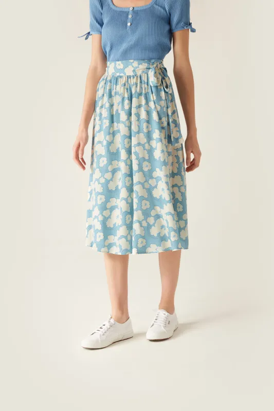 Corrine Floral Wrap Skirt made by Mirla Beane