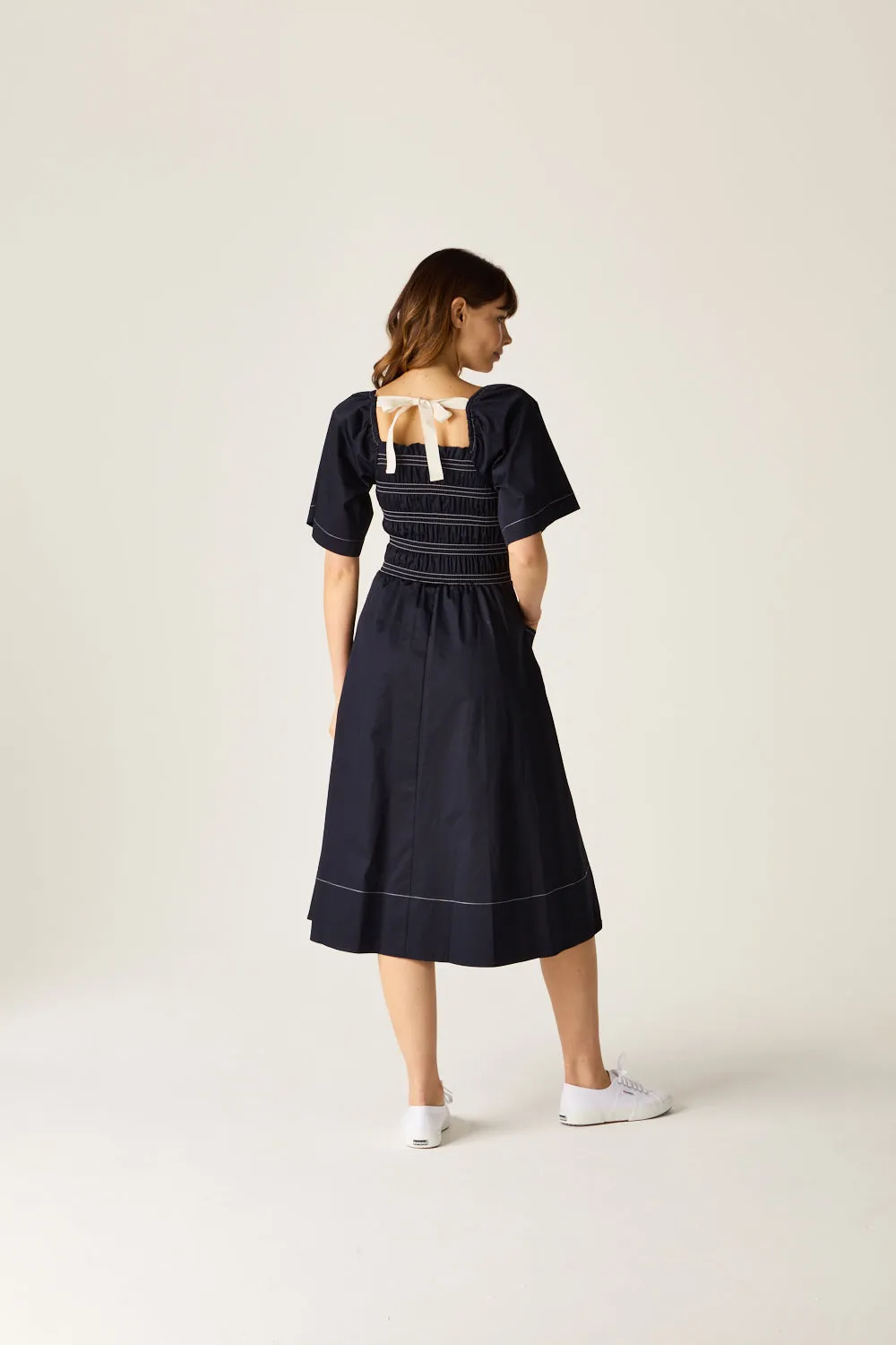 Elloise Dress Navy sold by Mirla Beane product image thumbnail 3