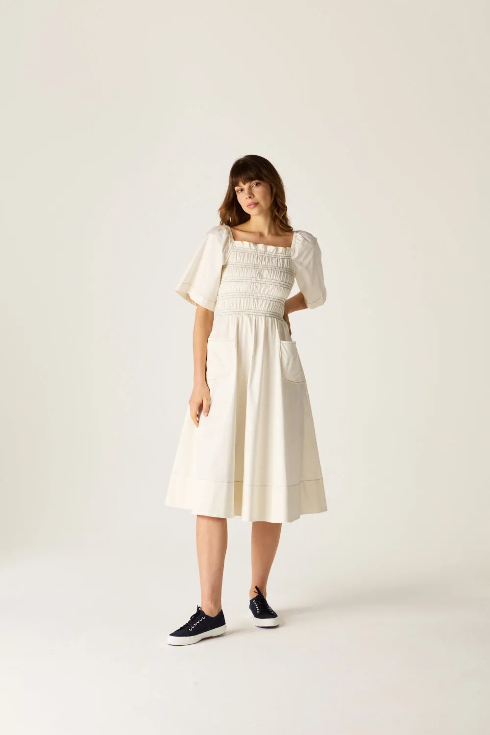 Elloise Dress Cream sold by Mirla Beane product image thumbnail 5
