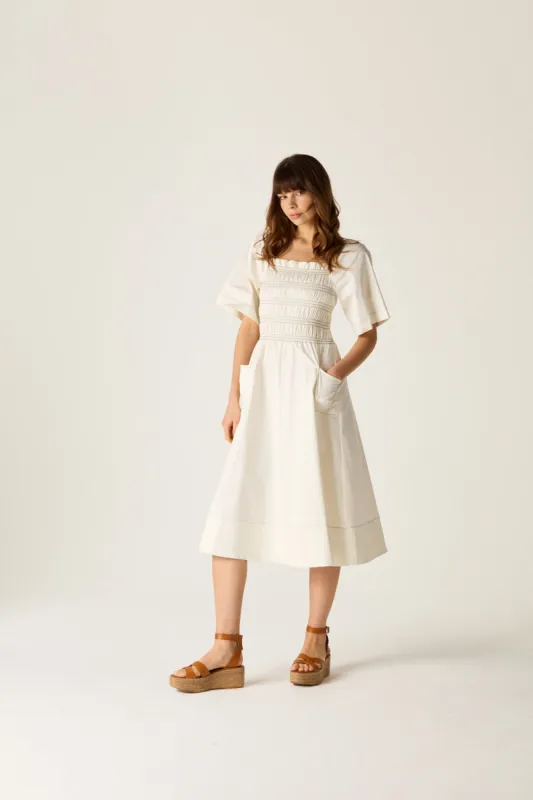 Elloise Dress Cream sold by Mirla Beane