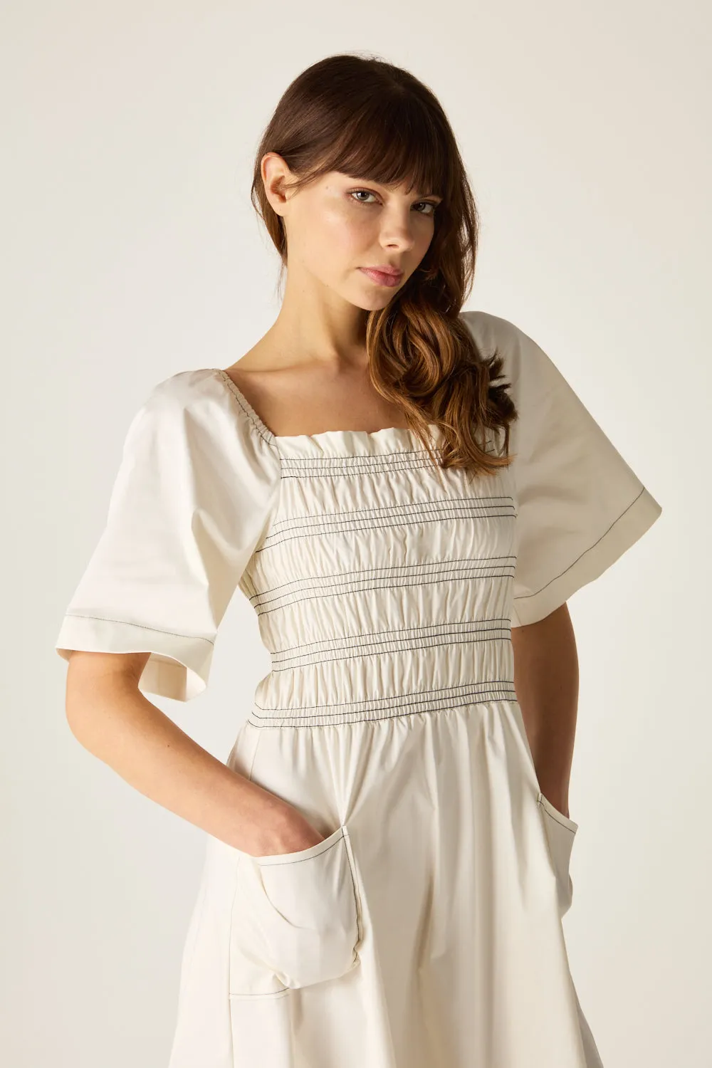 Elloise Dress Cream sold by Mirla Beane product image thumbnail 3