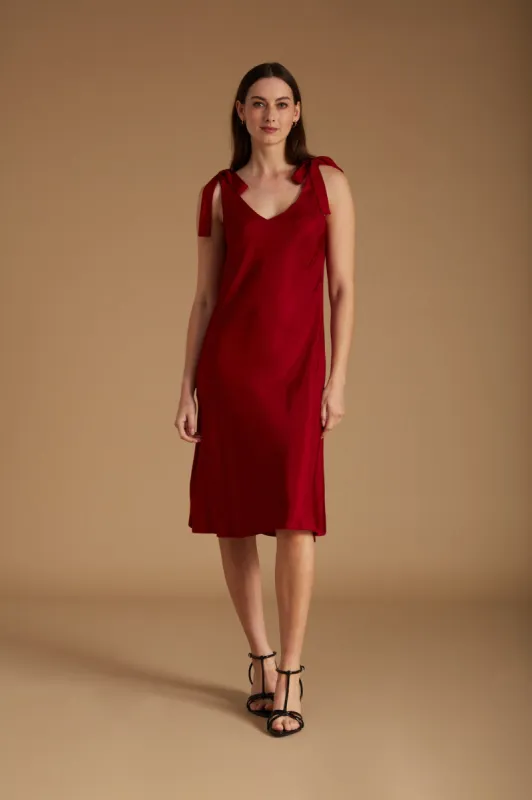 Isobel Dress Red sold by Mirla Beane