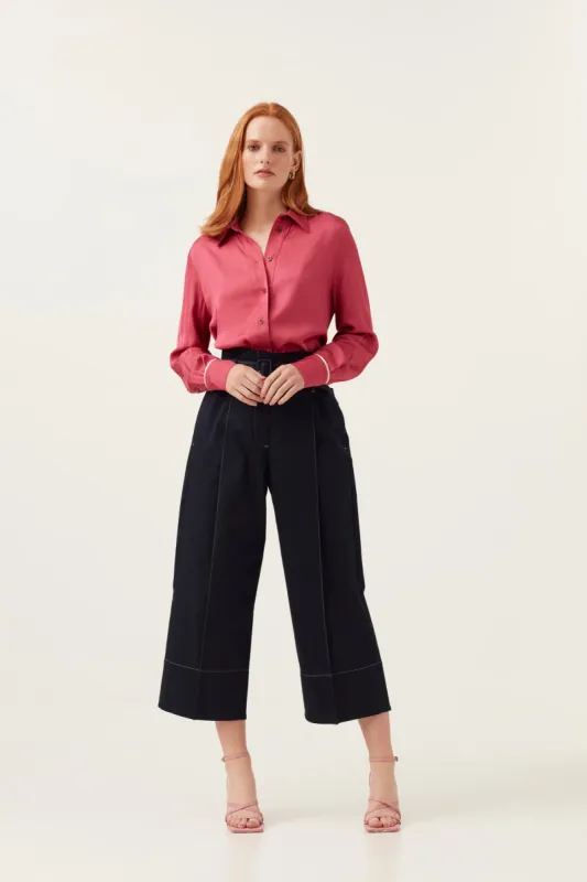 High Waisted Trouser - Navy sold by Mirla Beane