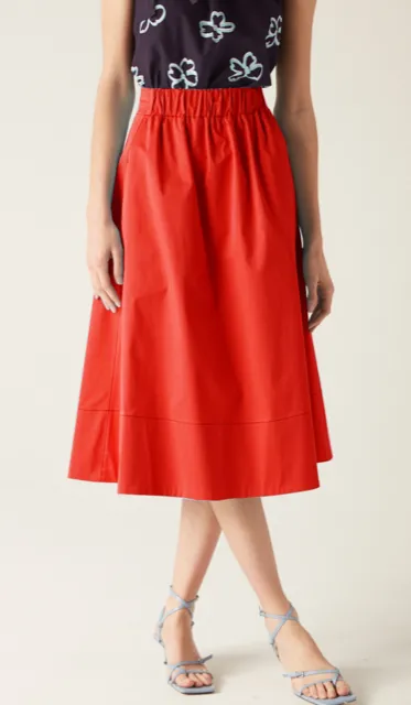 Niki Elasticated Waist Skirt Red sold by Mirla Beane