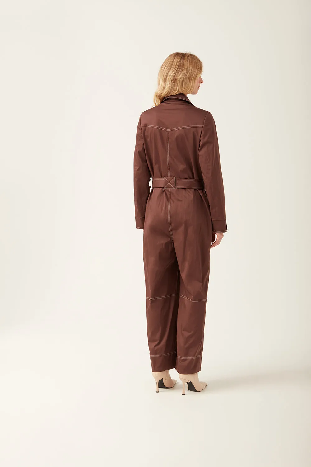 Laurie Jumpsuit Maroon sold by Mirla Beane product image thumbnail 5