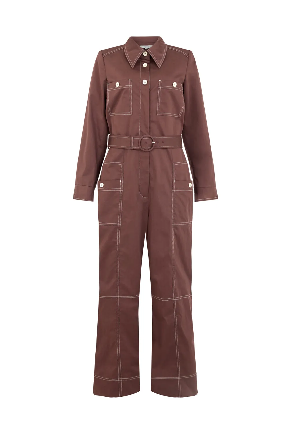 Laurie Jumpsuit Maroon sold by Mirla Beane product image thumbnail 2