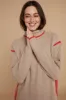 Illana Roll Neck Jumper Beige and Orange sold by Mirla Beane