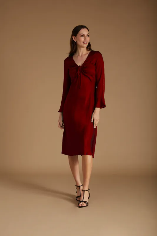 Camille Dress Red sold by Mirla Beane