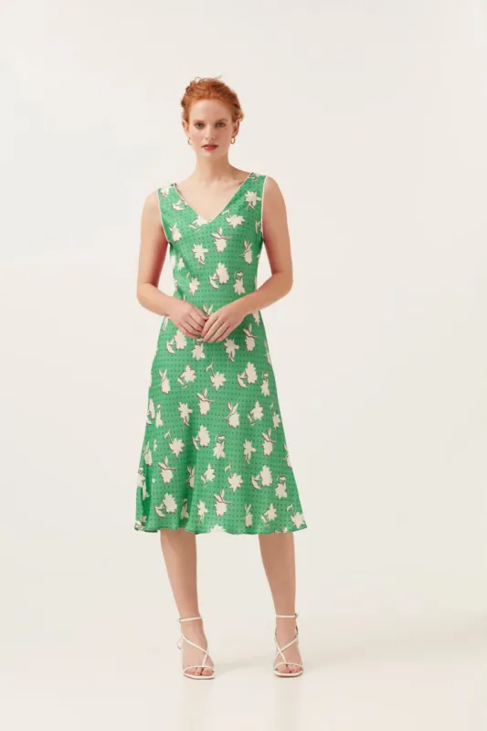 Polka Dot Floral Slip Dress made by Mirla Beane