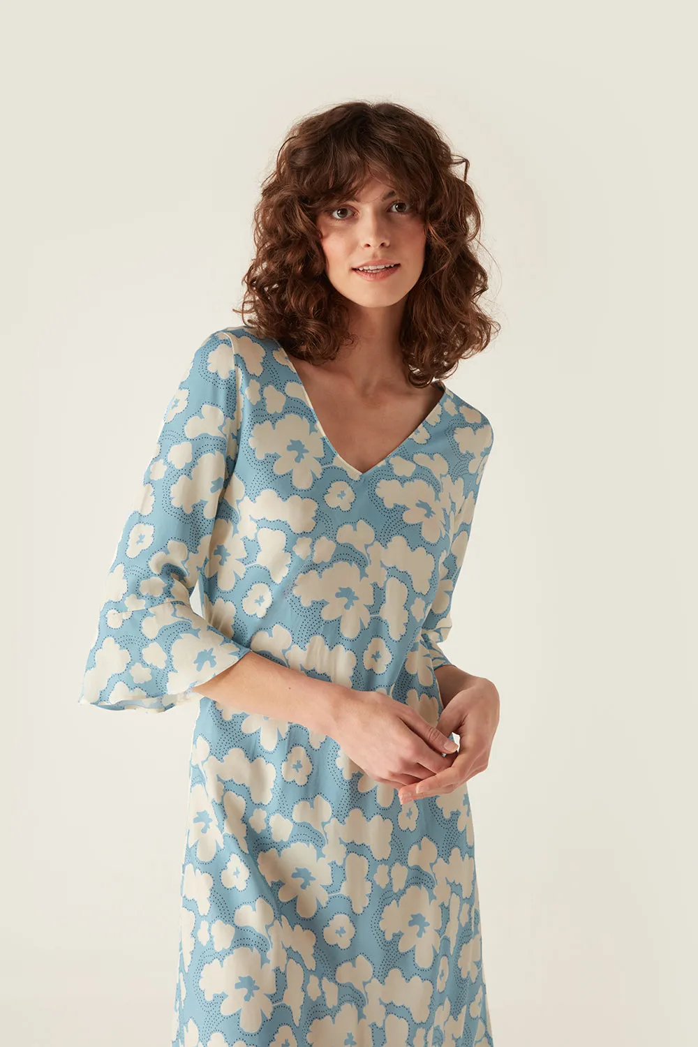 Leonie Dress Blue Floral sold by Mirla Beane product image thumbnail 3