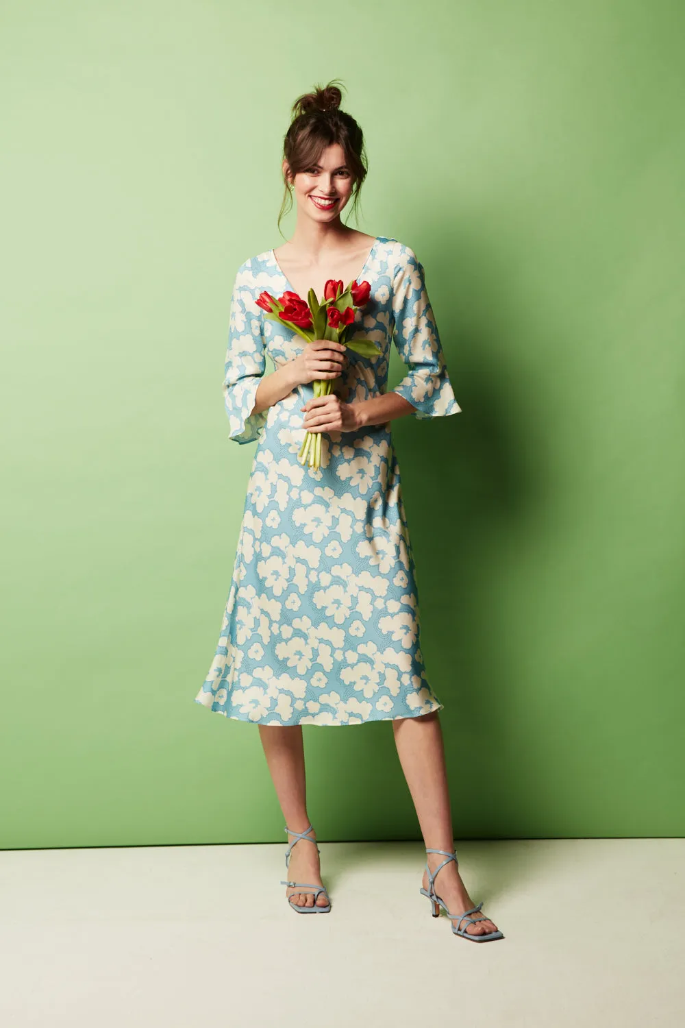 Leonie Dress Blue Floral sold by Mirla Beane product image thumbnail 5
