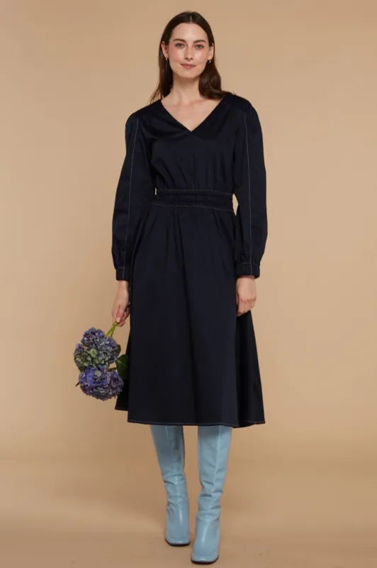 Stella Dress  Navy sold by Mirla Beane