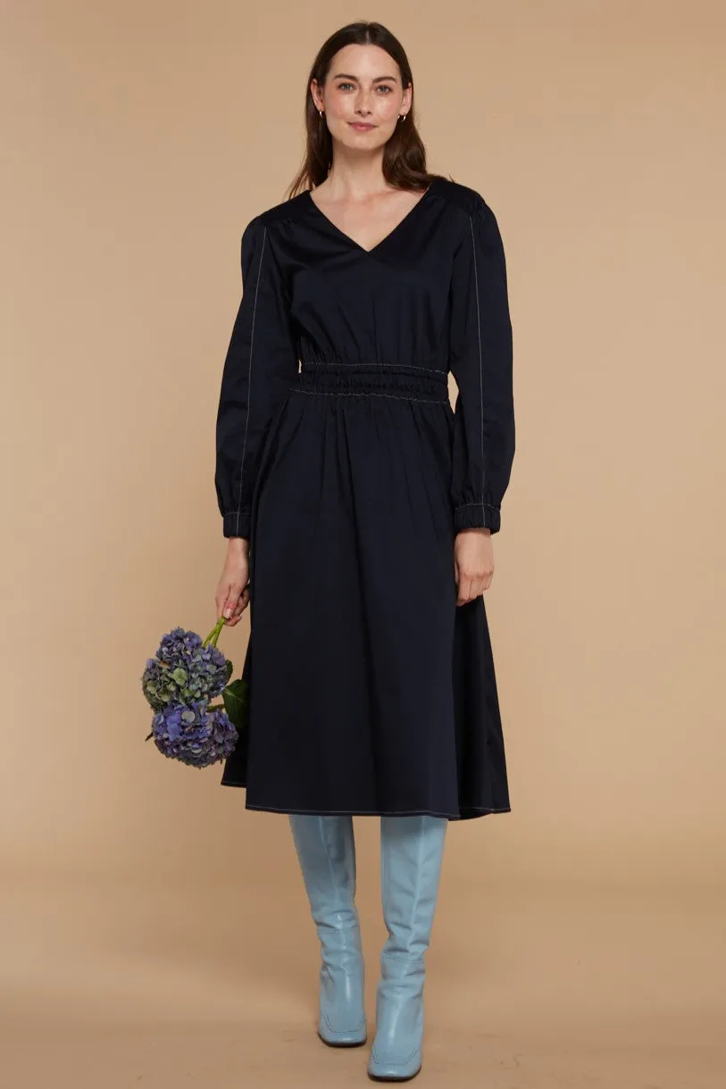 Stella Dress Navy sold by Mirla Beane