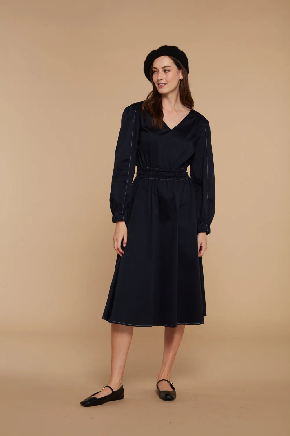 Stella Dress Navy sold by Mirla Beane product image thumbnail 3