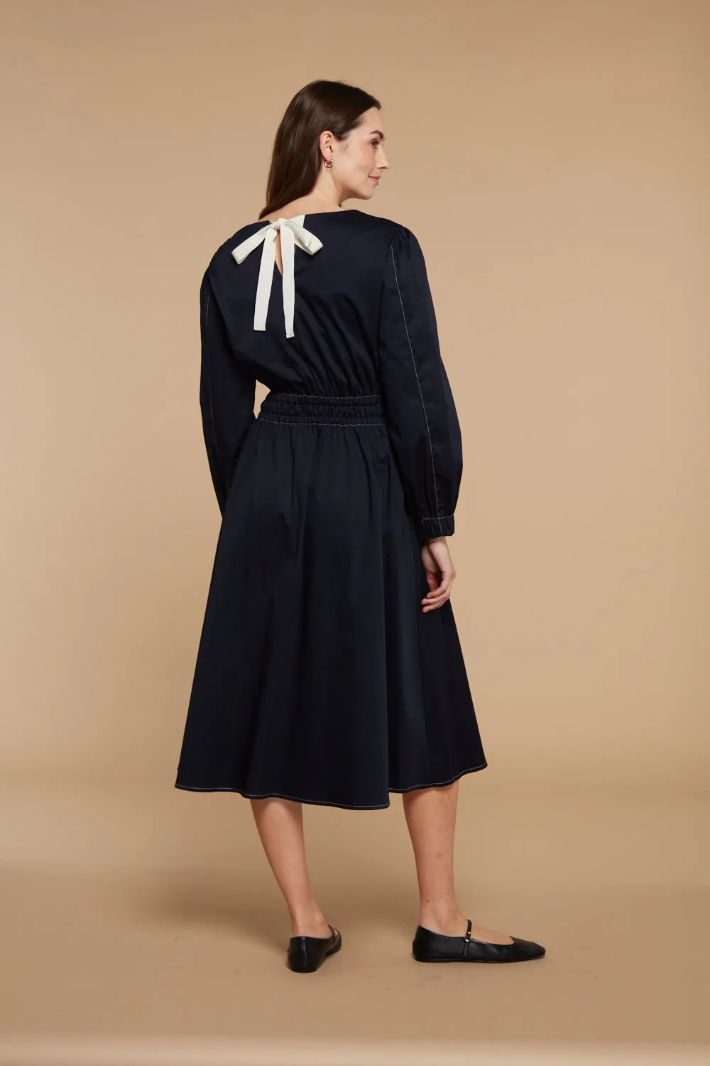 Stella Dress Navy sold by Mirla Beane product image thumbnail 5