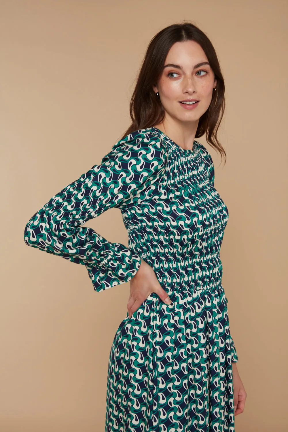 Alexia Swirl Print Dress sold by Mirla Beane product image thumbnail 4