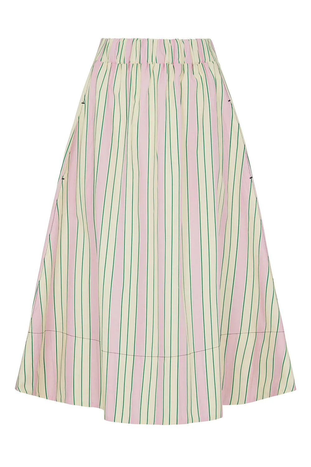 Niki Elasticated Waist Skirt Pink Stripe sold by Mirla Beane product image thumbnail 2