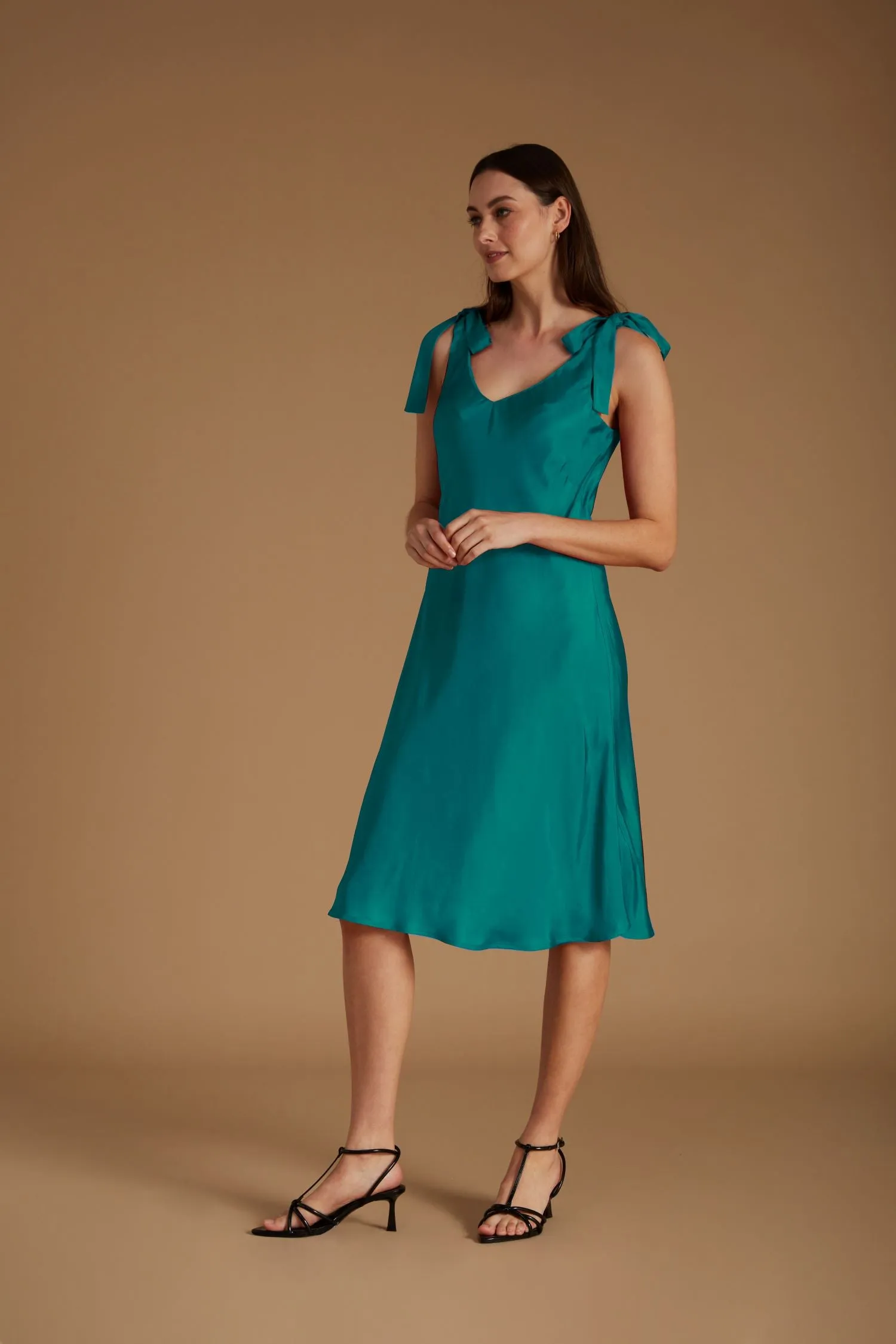 Isobel Dress Green sold by Mirla Beane