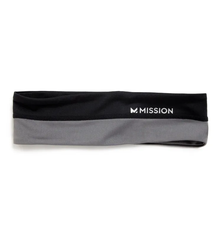 Classic Cooling Headband | Jet Black/ Grey sold by Mission