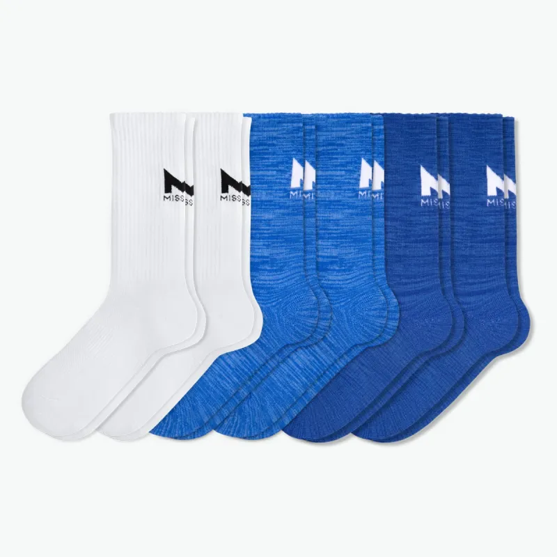 Pinnacle Dry Comfort Crew Sock 6-Pack sold by Mission