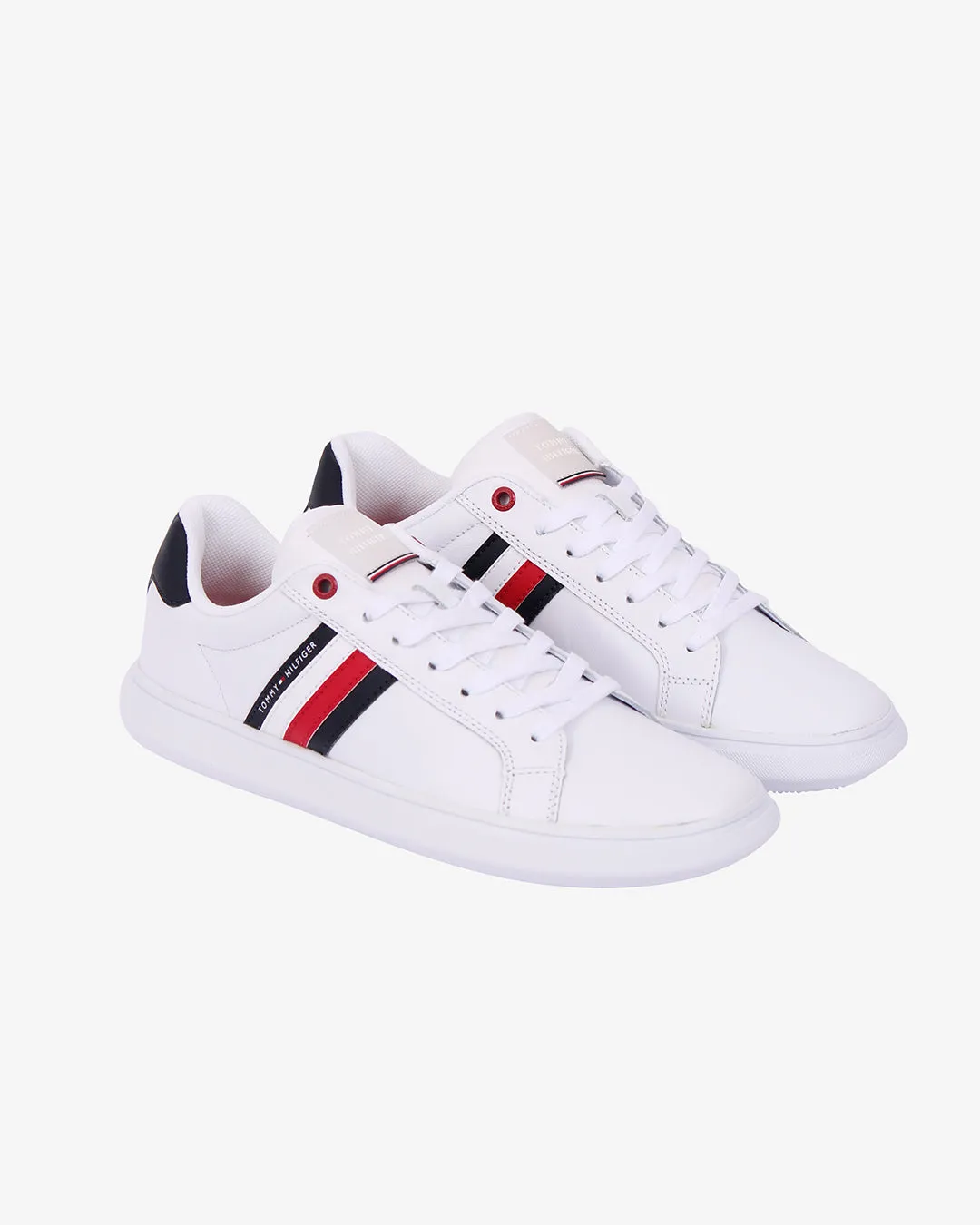 Læder cupsole sneakers - Hvid sold by Modish