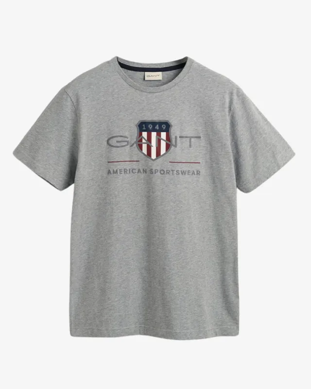 Reg archive shield t-shirt - Grå sold by Modish