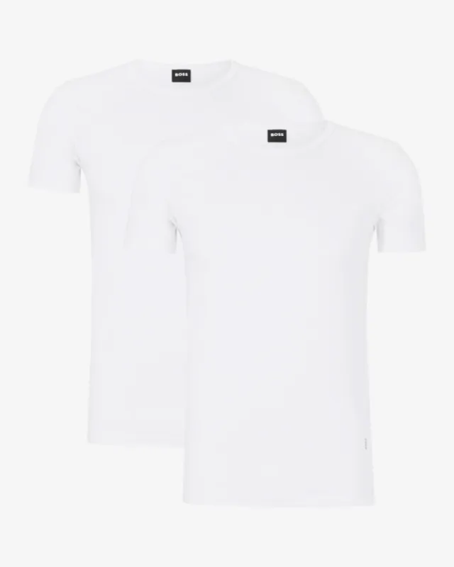 Rundhals slim t-shirt 2-pak - Hvid made by Hugo Boss