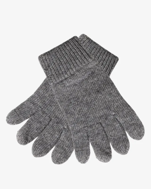 Uld strik handsker - Grå sold by Modish