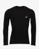 Langærmet shiny logo t-shirt - Sort sold by Modish