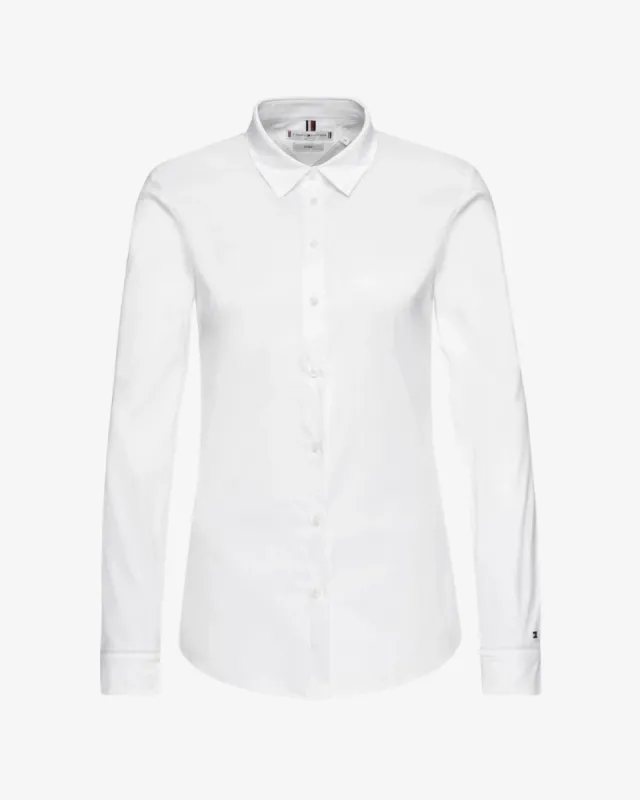 Heritage slim fit dame skjorte - Hvid made by Tommy Hilfiger