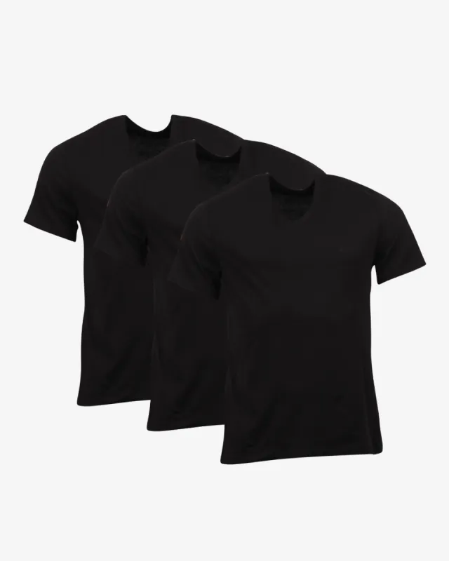 V-hals G t-shirt 3-pak - Sort sold by Modish