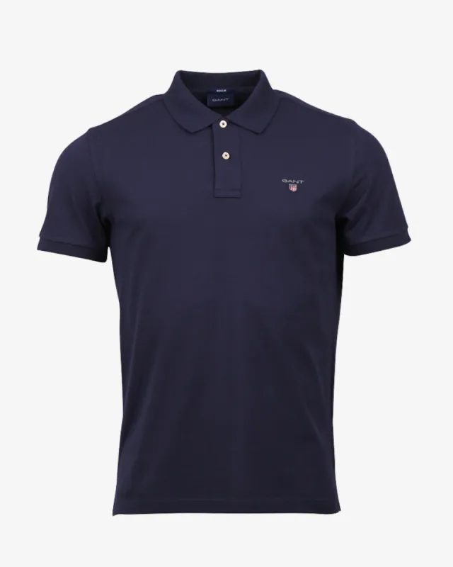 Reg shield pique polo - Navy sold by Modish