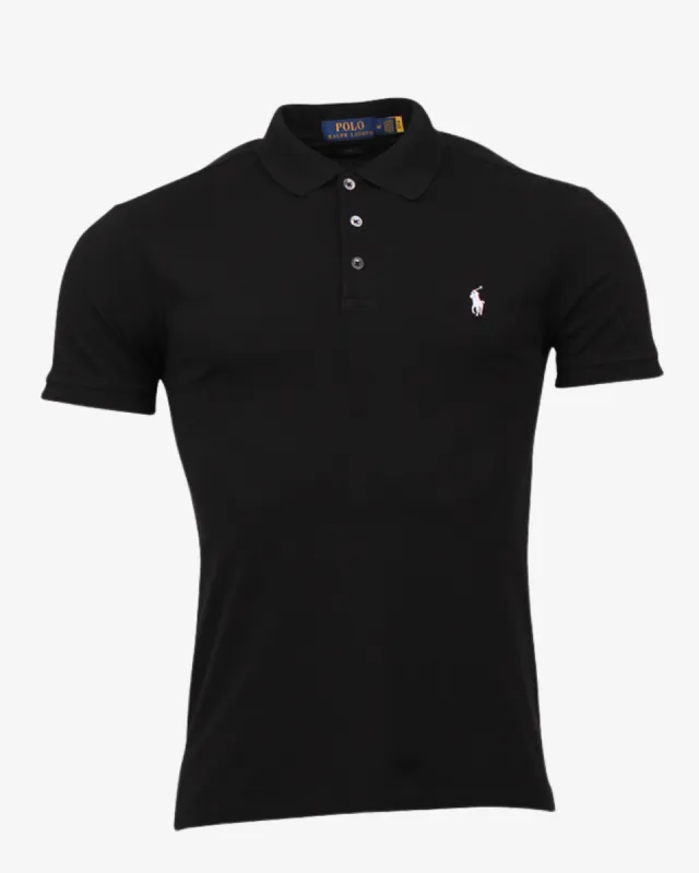 Stræk slim fit polo - Sort sold by Modish