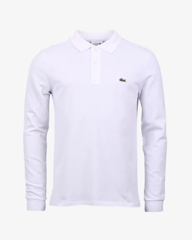 Langærmet polo - Hvid sold by Modish
