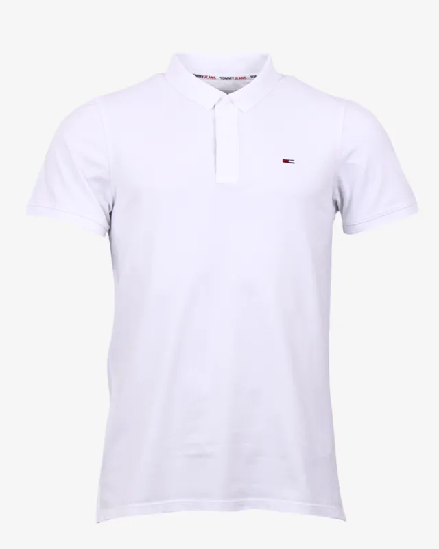 Slim stræk polo - Hvid sold by Modish
