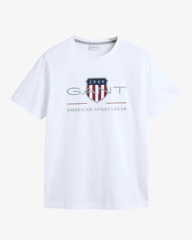 Reg archive shield t-shirt - Hvid sold by Modish