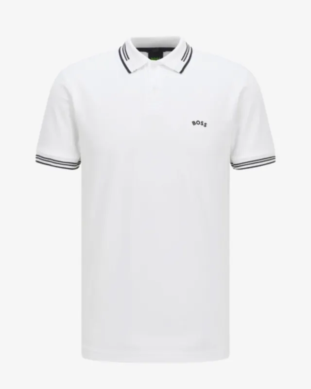 Paul curved polo - Hvid sold by Modish