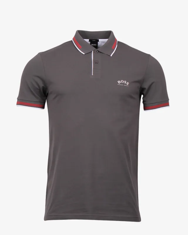 Paul curved logo polo - Koksgrå sold by Modish
