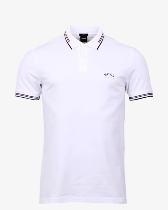Paul curved logo polo - Hvid sold by Modish