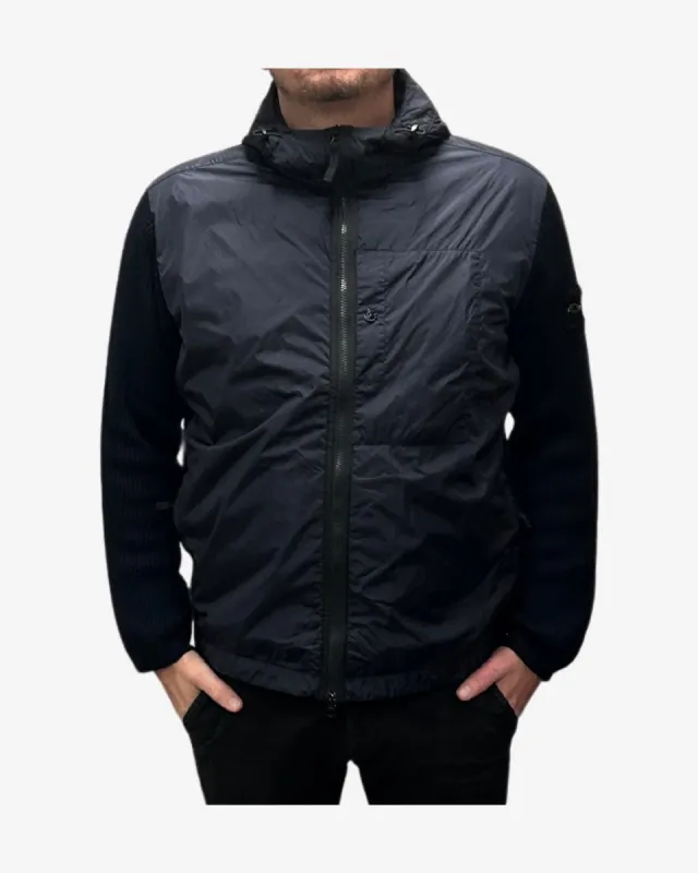 Crinkle Reps Hybrid Wool Jacket - Navy made by Stone Island
