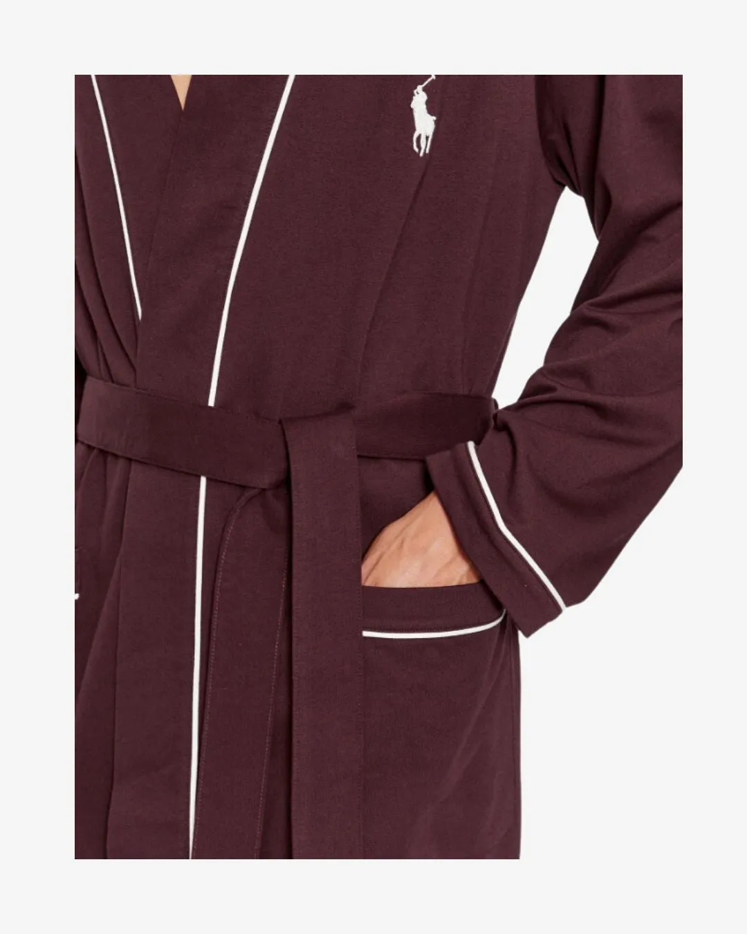 Jersey Cotton Jersey Robe - wine red sold by Modish product image thumbnail 2