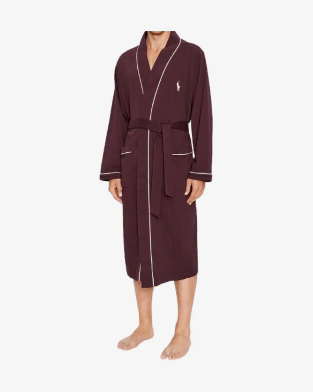 Jersey Cotton Jersey Robe - wine red sold by Modish product image thumbnail 3