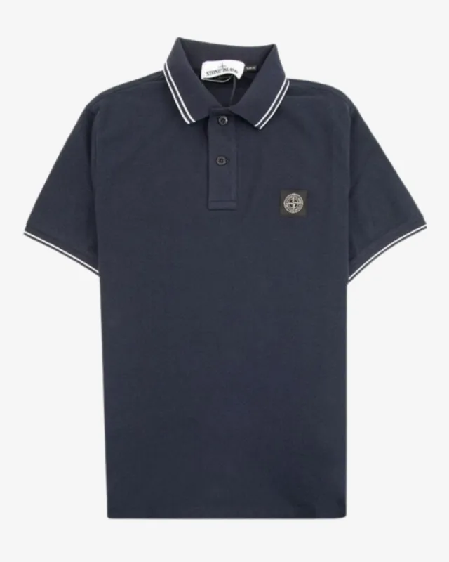 Cotton Pique Polo - Navy Blue made by Stone Island
